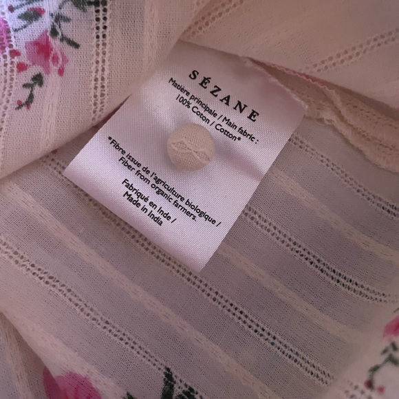 Sezane Floral Cream Blouse - Picture 6 of 6